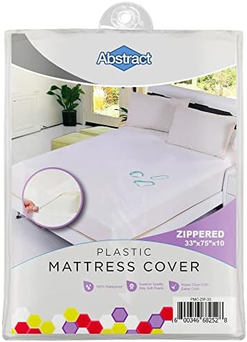 Abstract Vinyl Mattress Protector with Zip Closure - 33x75 Waterproof Cover