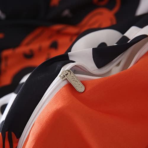Cottolester Halloween Pumpkin Duvet Cover Set for Kids Room