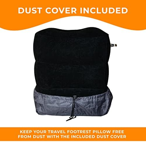 Skyrest Inflatable Foot Rest Travel Pillow - 2 Pack Adjustable Comfort