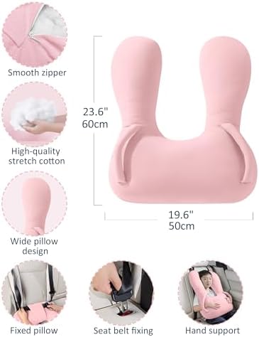 BEBAS U-Shaped Kids Travel Pillow for Car and Plane