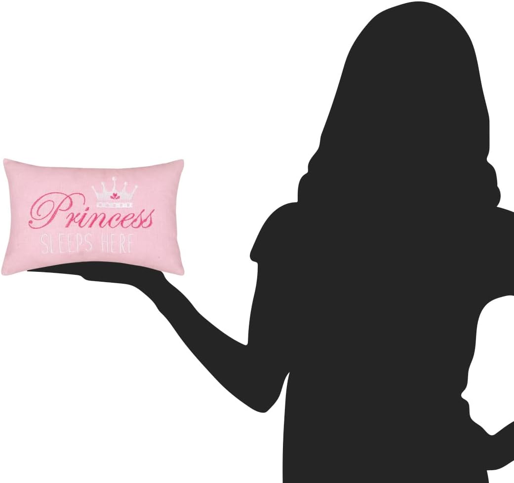CF Home Pink Princess Sleeps Here 6x9 Accent Pillow