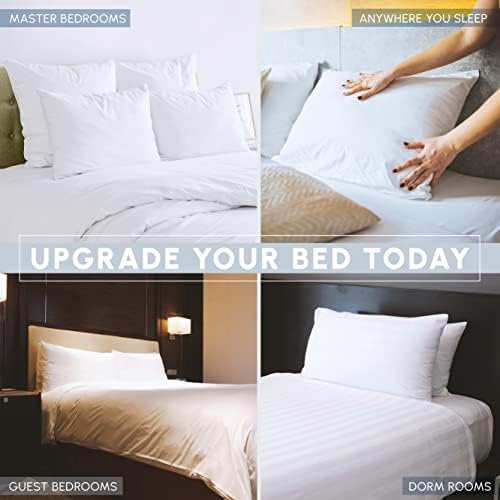 Elegant Comfort 100 Cotton Shell Stripe Hotel Pillows 2-Pack