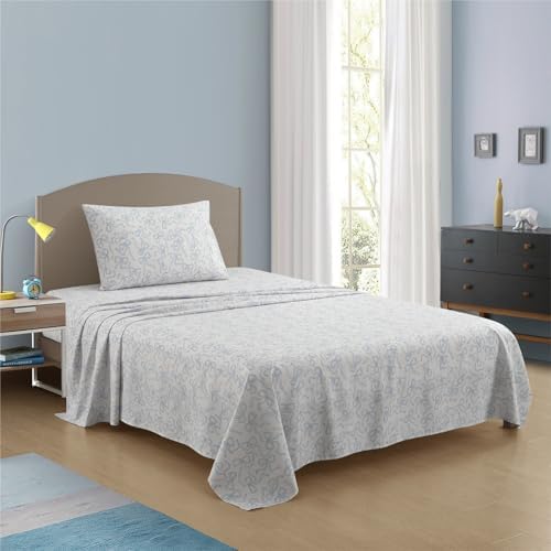 Urban Lifestyle 3-Piece Twin Sheet Set with Baby Blue Coquette Bow Design