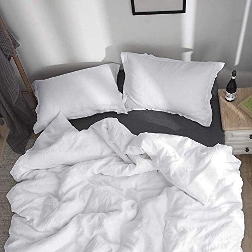SimpleOpulence 100 Linen Duvet Cover Set 3 Piece King Size