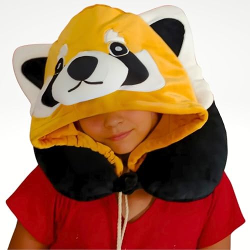 Kids Travel Pillows with Hood and Animal Designs