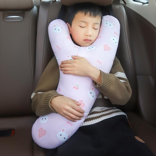 Y-Shape Car Headrest Pillow for Kids Bunny Design