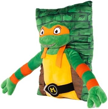 Jay Franco Teenage Mutant Ninja Turtles Michelangelo 3D Snuggle Pillow - 15 Inches