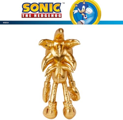 Franco Kids Bedding Plush Sonic The Hedgehog 24K Gold Cuddle Pillow