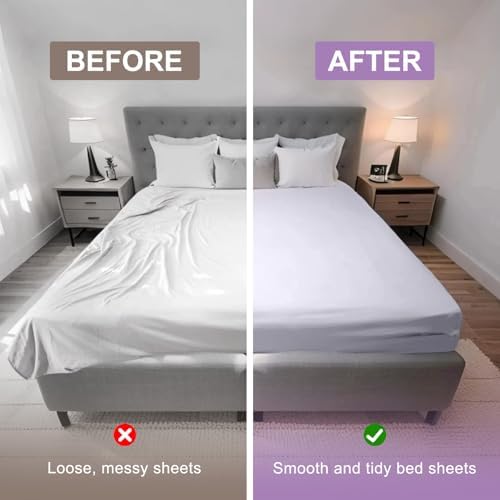 EcoCharm Home Lock Sheet Holders 4pc White-Gray