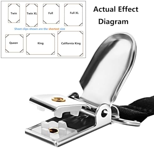 10 pcs Adjustable Sheet Straps with Elastic Bands - White