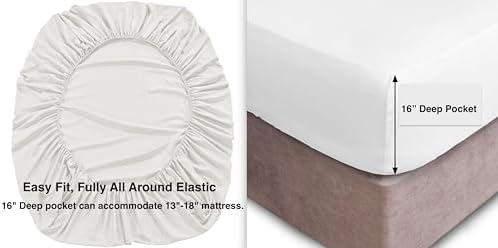 100 Cotton Percale Twin Fitted Sheet 4 Pack 39x75x16 Deep Pocket