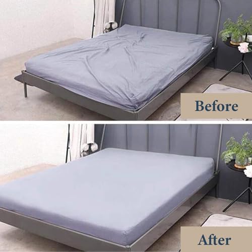 Consss Bed Sheet Straps 2PCS White Adjustable Durable