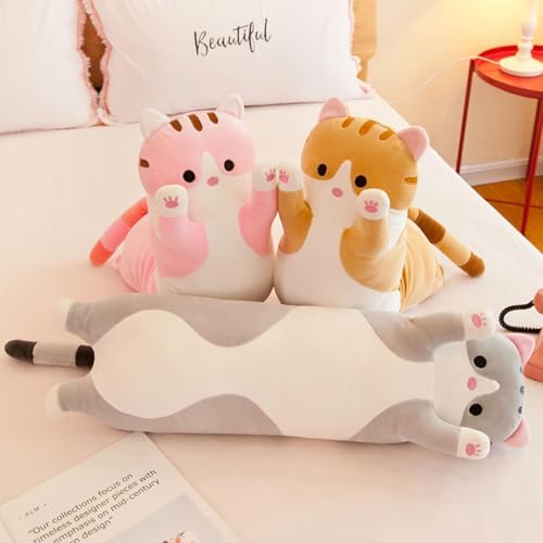 Somao Long Cat Plush Pillow - Soft Hugging Pillow for Kids and Adults