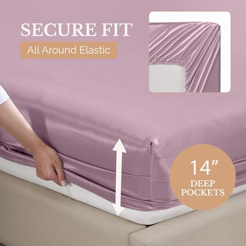 Casa Platino Satin Sheets Set for Girls - Pink