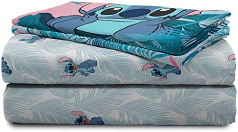 Jay Franco Disney Lilo Stitch Floral Fun Sheet Set - 4 Piece