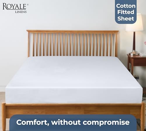 Royale Linens Organic Cotton Fitted Sheet - California King Size