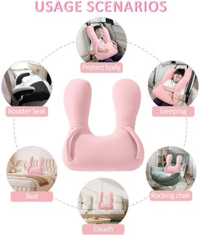 BEBAS U-Shaped Kids Travel Pillow for Car and Plane