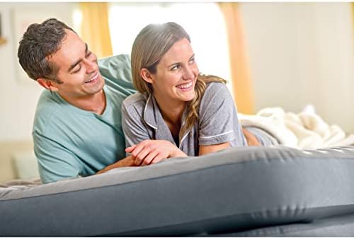 Intex 22in Queen Dura-Beam Deluxe Inflatable Air Mattress with Built-in Pump