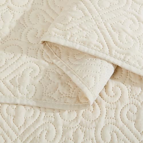 HLCME Lorenzo - 3 Piece Quilt Set Full Queen Size Beige