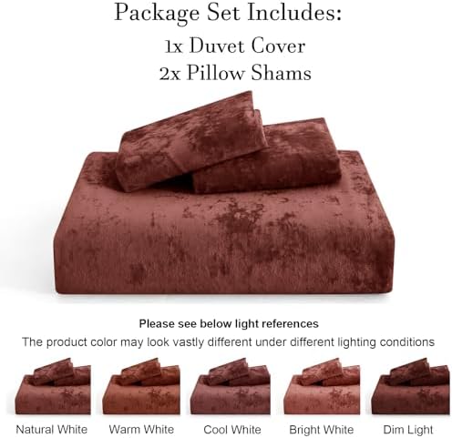 PHF Velvet Duvet Cover Set California King 3pcs