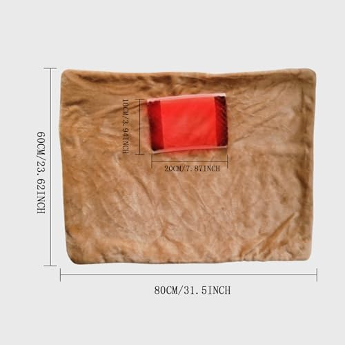 LuxeOne USB Flannel Electric Blanket - 55C Warm Throw for Home Office Travel