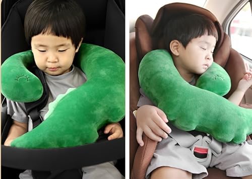 SIQITECHNO Plush Car Travel Pillow with Press to Sound