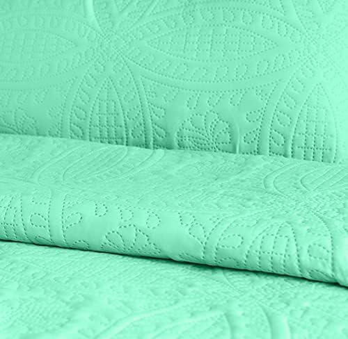 Mezzati Bedspread Set Carnival Aqua - QueenFull 3-Piece