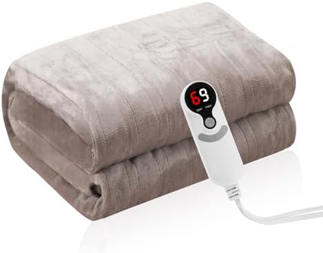 Eydna Electric Heated Blanket Full Size Camel 72x84