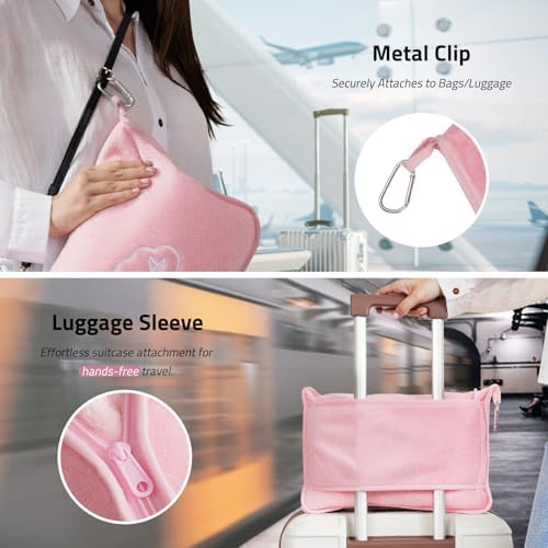 Enzolve Travel Blanket with Bag - Ultra Soft 65x40 in 3-in-1 Set
