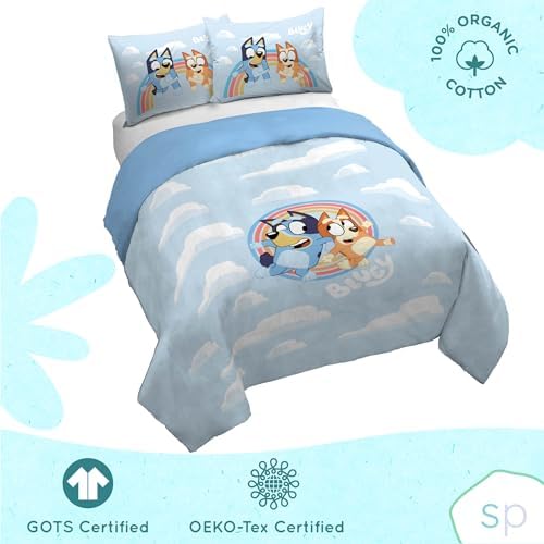 Saturday Park Bluey Rainbow Clouds Duvet Set