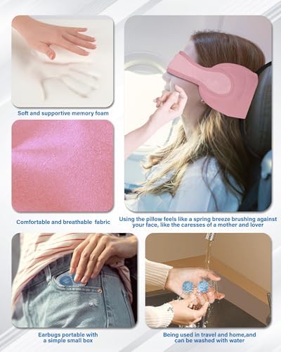 Neck Travel Pillow with Earplugs 2Pack Kids Adults