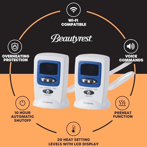 Beautyrest Wi-Fi Heated Electric Blanket with 20 Heat Settings