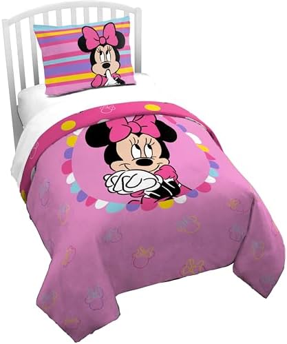 Jay Franco Duvet Cover Set Minnie Mouse Pink Twin 2 Piece