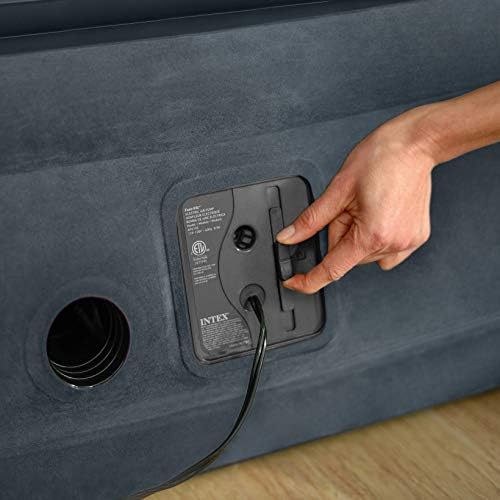 Intex 22in Queen Dura-Beam Deluxe Inflatable Air Mattress with Built-in Pump