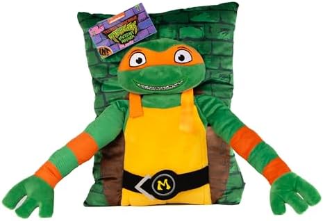 Jay Franco Teenage Mutant Ninja Turtles Michelangelo 3D Snuggle Pillow - 15 Inches