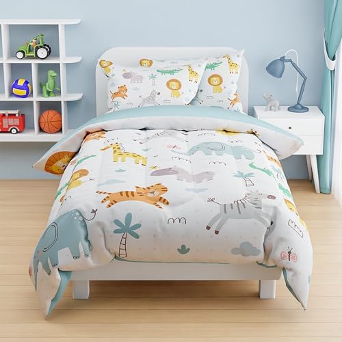 SANDJEST Animal Duvet Cover Set for Kids Full Size