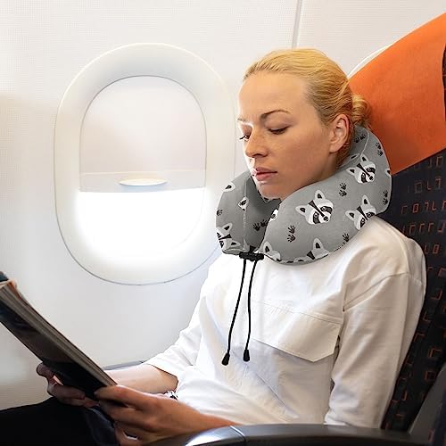 KOPIRIT Raccoon Travel Pillow for Neck Support and Comfort