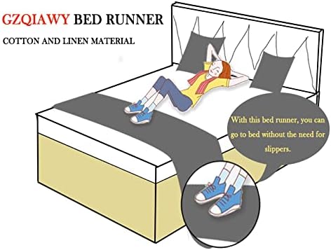 Beige Bed Runner Throw Cover 197 x 945 Inches
