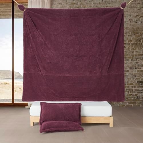 Byourbed Unfluffin Believable Comforter Set Twin XL Burgundy