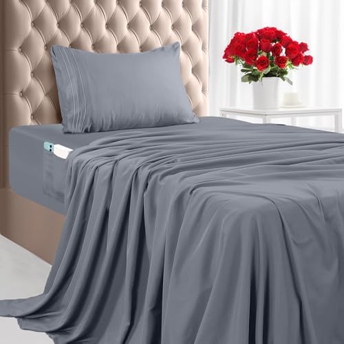 Utopia Bedding Twin XL Sheet Set - Grey