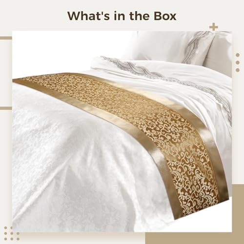 Epicover 197 x 945 Inch Golden Bed Runner