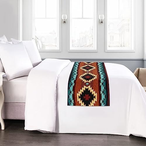 ZFRXIGN Southwestern Bed Runner for Queen Size Bed 1