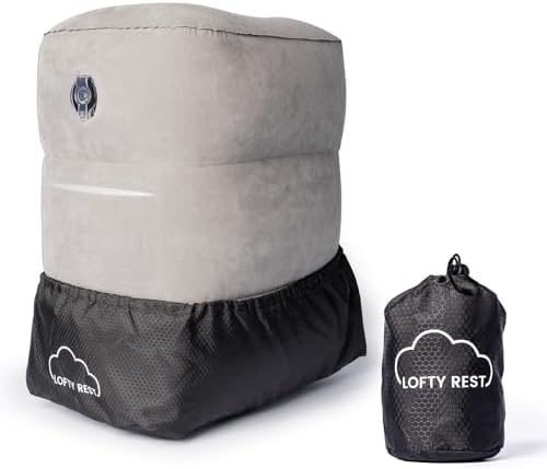 LoftyRest Inflatable Foot Pillow for Travel