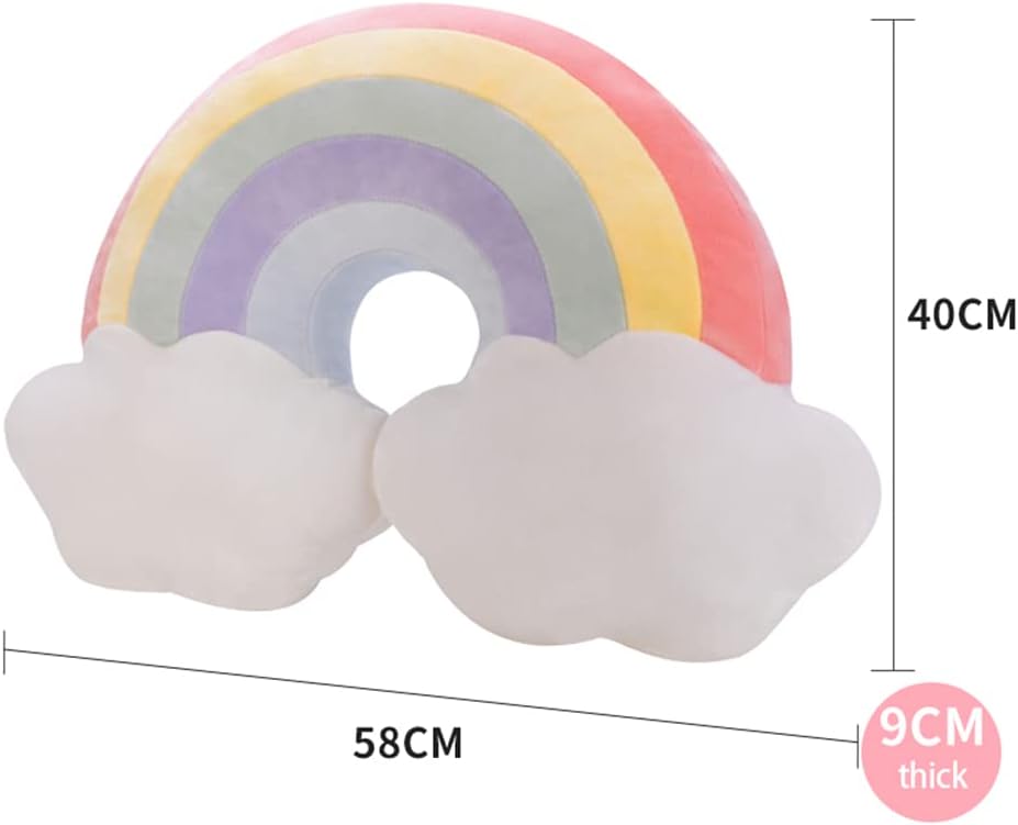 Cloud Rainbow Shaped Plush Pillow for Home Decor