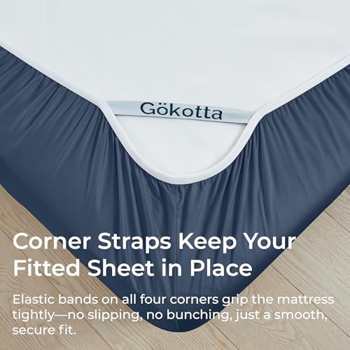 GOKOTTA Bamboo Rayon Fitted Sheet King Size