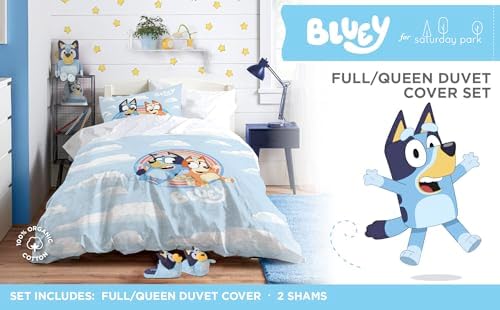 Saturday Park Bluey Rainbow Clouds Duvet Set