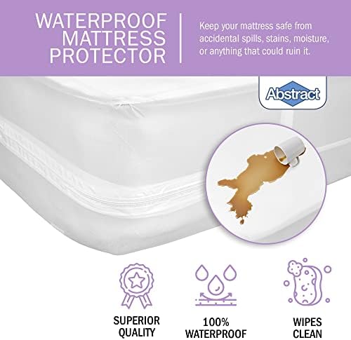 Abstract Vinyl Mattress Protector with Zip Closure - 33x75 Waterproof Cover