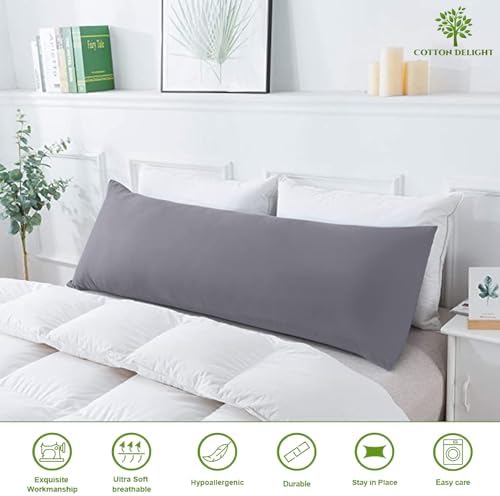 Cotton Delight Body Pillowcase 20 x 72 Zipper Closure