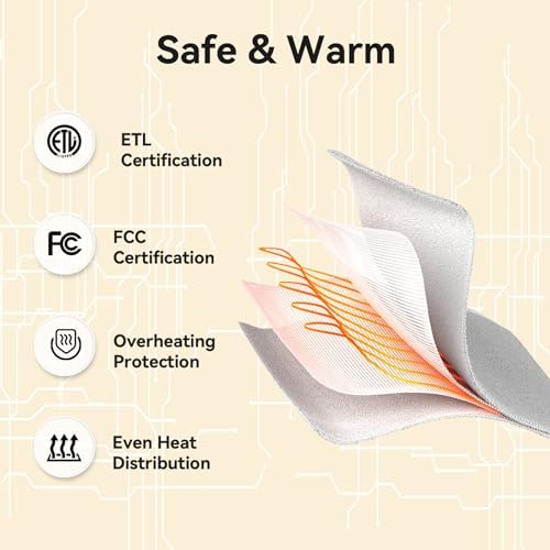 CHIOKY Electric Blanket Queen Size with 5 Levels 10H Auto Off