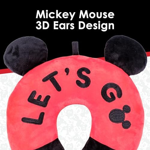 Disney Mickey Mouse Travel Pillow Lets Go Portable Neck Support